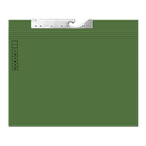 Pendel-Anwaltshefter mit 2 Abheftvorrichtungen zur Rechtsheftung und Tasche, mit Pendelaufhängung zur lateralen Ablage